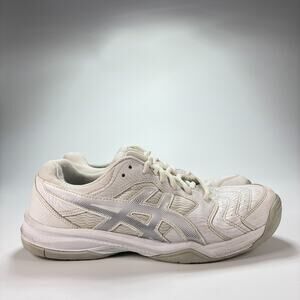 ASICS GEL-Dedicate 6 White Silver Lace Up Tennis Shoes 1041A074 Men's Size 9.5